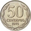 50 Centavos 1975-1977, KM# 206, Chile