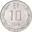10 Escudos 1974, KM# 200, Chile