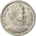 1 Peso 1954-1958, KM# 179a, Chile