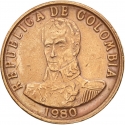 2 Pesos 1977-1988, KM# 263, Colombia