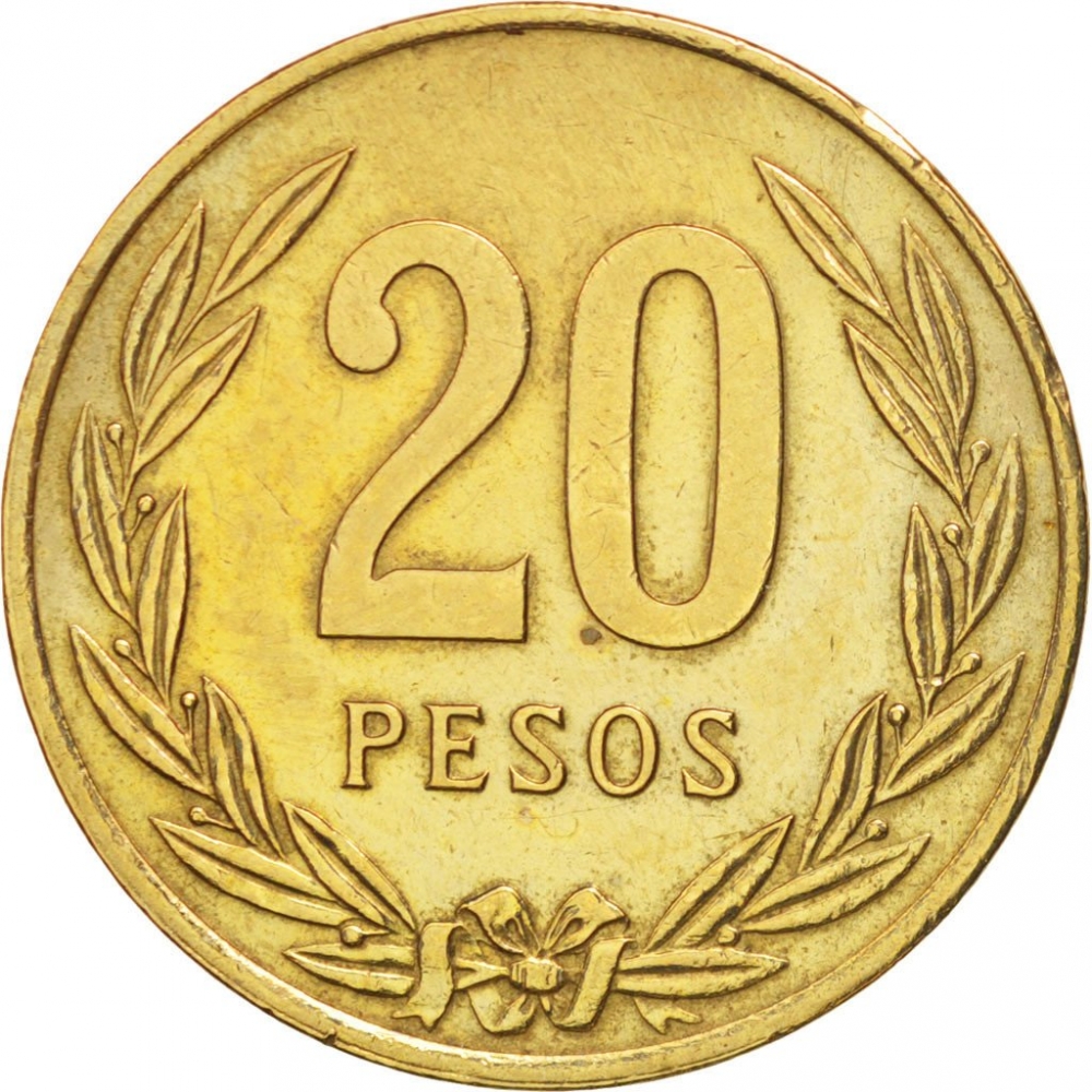 20 Pesos 1982-1989, KM# 271, Colombia