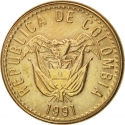 20 Pesos 1989-2003, KM# 282, Colombia