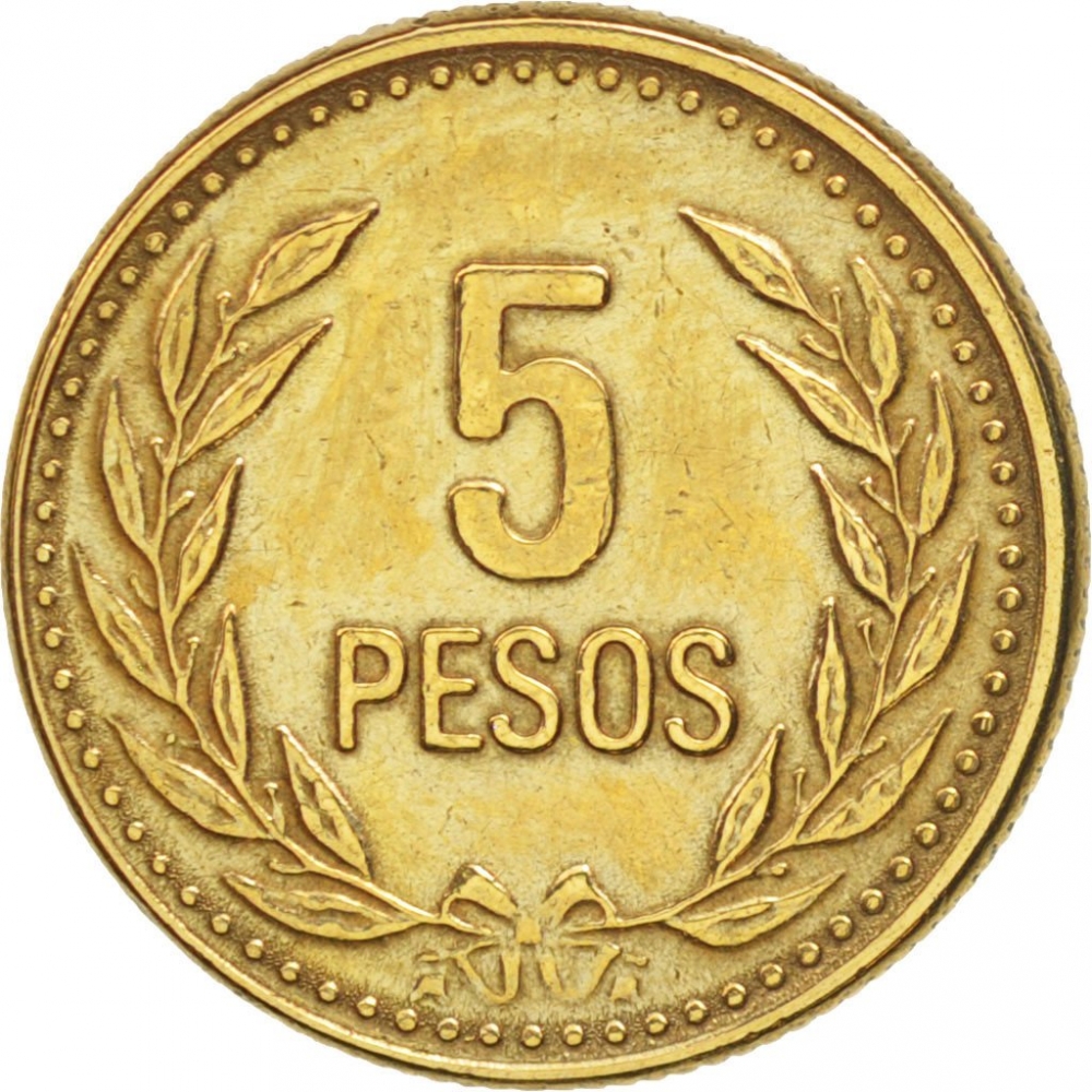 5 Pesos Colombia 1989-1993, KM# 280 | CoinBrothers Catalog