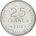 25 Francs 2013-2020, KM# 14a, Comoros, Food and Agriculture Organization (FAO), Increase Food Production