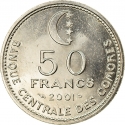 50 Francs 2001, KM# 16a, Comoros