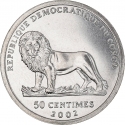 50 Centimes 2002, KM# 123, Congo, Democratic Republic, Discovery of Congo, Verney Lovett Cameron