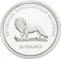 10 Francs 2000, Congo, Democratic Republic, Marine Life Protection