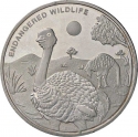 10 Francs 2009, Congo, Democratic Republic, Endangered Wildlife, Ostrich