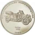 10 Francs 2002, KM# 94, Congo, Democratic Republic, Historic Automobiles, Berliet 1908