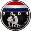 10 Francs 2004, Congo, Democratic Republic, 2004 UEFA European Football Championship in Portugal, Flag of the Netherlands