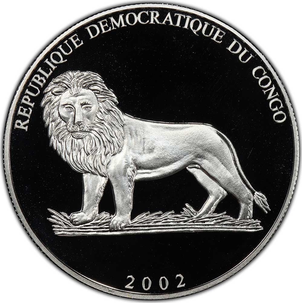 10 Francs 2002, Congo, Democratic Republic, 2002 Football (Soccer) World Cup in Korea and Japan, Flag of South Korea