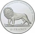 10 Francs 2003, Congo, Democratic Republic, Paris 1924 Summer Olympics, Swimming