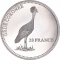 20 Francs 2001, Congo, Democratic Republic, Black Crowned Crane