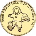 20 Francs 2006, Congo, Democratic Republic, 2006 Football (Soccer) World Cup in Germany, Mascot