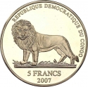 5 Francs 2007, Congo, Democratic Republic, Michael Schumacher's Seven F1 World Championships