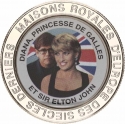 5 Francs 1999, Congo, Democratic Republic, Royal Families Of Europe, Princess Diana and Elton John