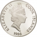50 Dollars 1988, KM# 64, Cook Islands, Elizabeth II, Great Explorers, Ferdinand Magellan