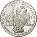 50 Dollars 1988, KM# 63, Cook Islands, Elizabeth II, Great Explorers, Vasco Núñez de Balboa