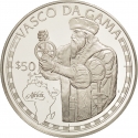 50 Dollars 1988, KM# 66, Cook Islands, Great Explorers, Vasco da Gama