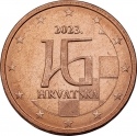 2 Euro Cent 2023, KM# 136, Croatia