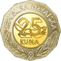 25 Kuna 1997, KM# 49, Croatia, First Croatian Esperanto Congress