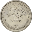 20 Lipa 1993-2021, KM# 7, Croatia