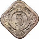 5 Cents 1948, KM# 47, Curacao, Wilhelmina