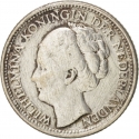 1/10 Gulden 1944-1947, KM# 43, Curacao, Wilhelmina