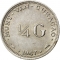 1/4 Gulden 1944-1947, KM# 44, Curacao, Wilhelmina, Royal Dutch Mint