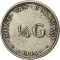 1/4 Gulden 1944-1947, KM# 44, Curacao, Wilhelmina, Denver Mint