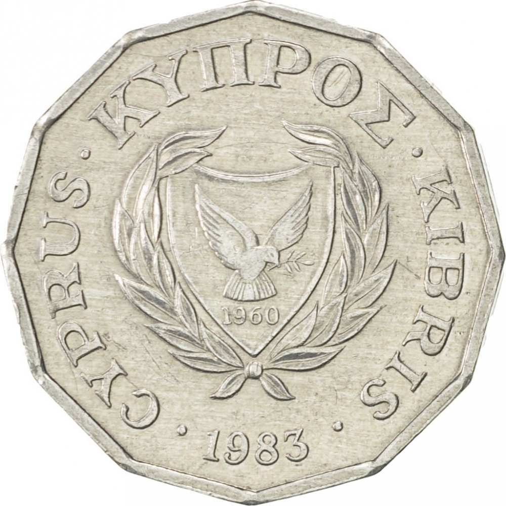 1/2 Cent 1983, KM# 52, Cyprus