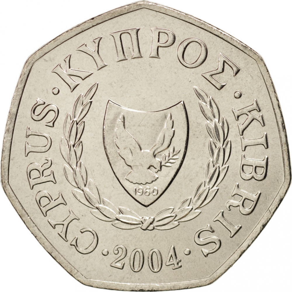 50 Cents 1991-2004, KM# 66, Cyprus