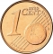 1 Euro Cent 2008-2023, KM# 78, Cyprus