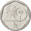 20 Haleru 1993-2003, KM# 2, Czech Republic