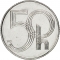 50 Haleru 1993-2008, KM# 3, Czech Republic, Smaller signature VO-mark (KM# 3.1)