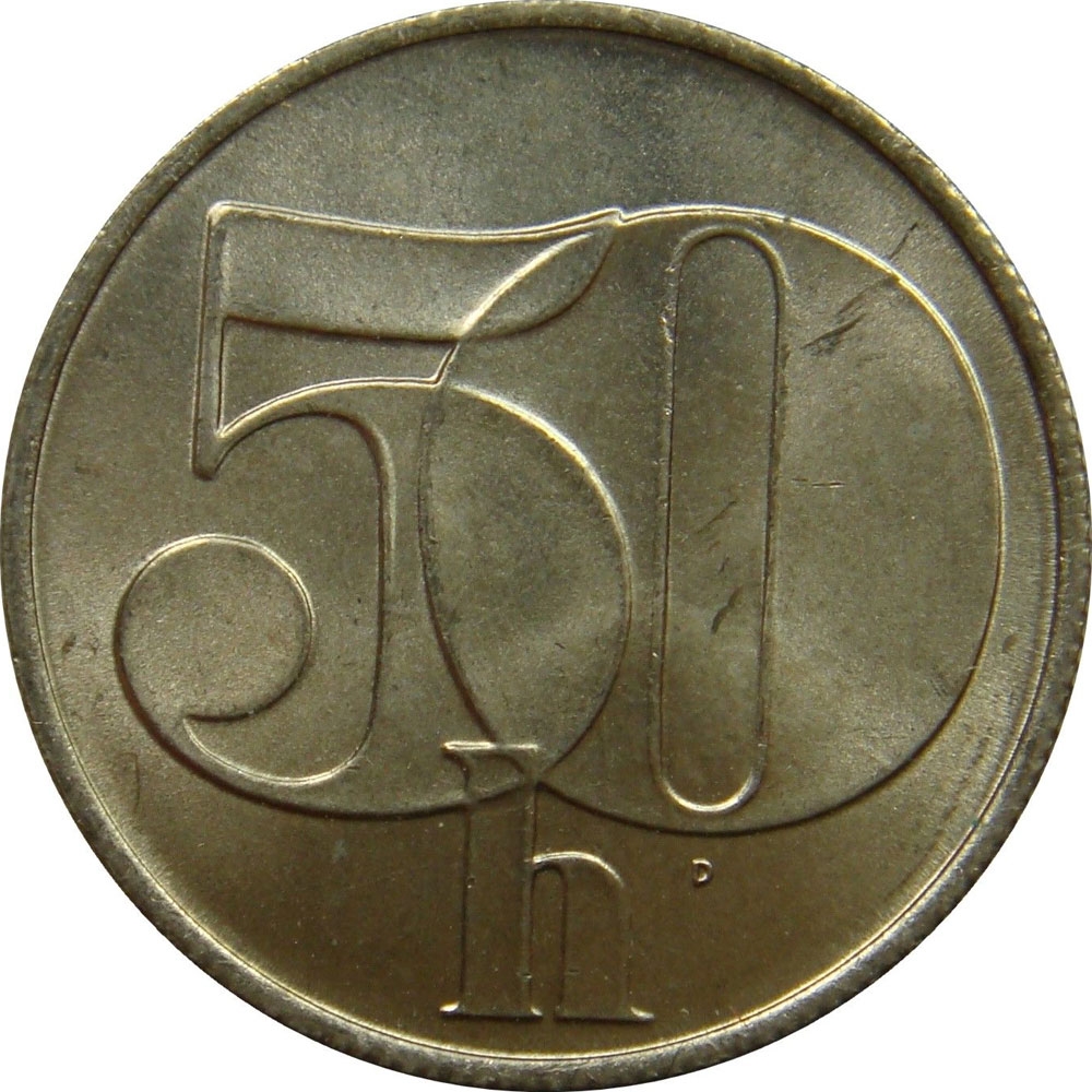 50 Haleru 1991-1992, KM# 144, Czechoslovakia