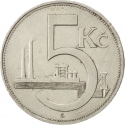 5 Korun 1928-1932, KM# 11, Czechoslovakia