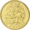 10 Kroner 2004-2010, KM# 896, Denmark, Margrethe II