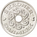 2 Kroner 1992-2023, KM# 874, Denmark, Margrethe II