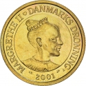 20 Kroner 2001-2002, KM# 888, Denmark, Margrethe II