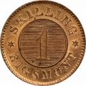 1 Skilling Rigsmønt 1856-1863, KM# 763, Denmark, Frederick VII