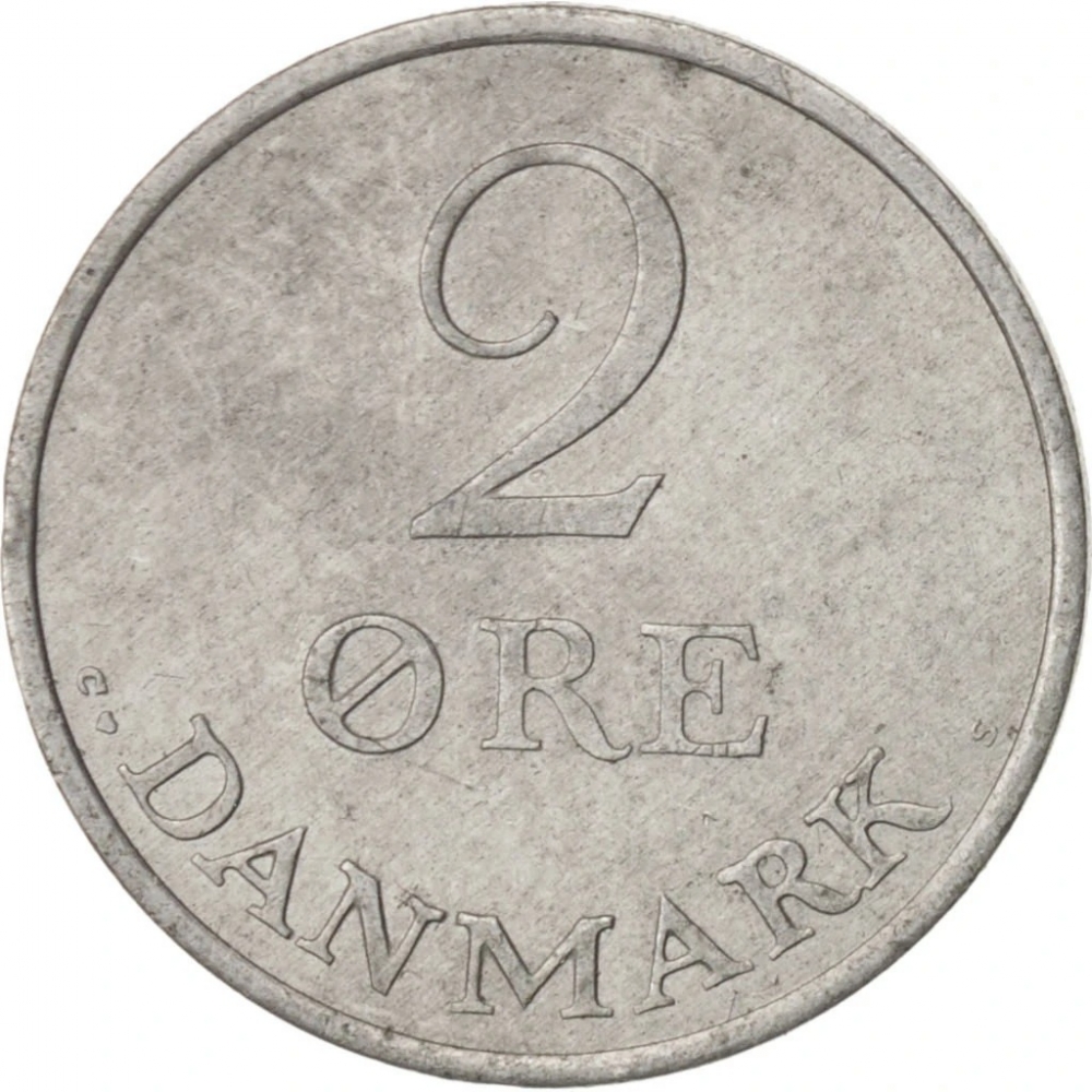 2 Øre 1948-1972, KM# 840, Denmark, Frederick IX