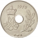 25 Øre 1973-1988, KM# 861, Denmark, Margrethe II