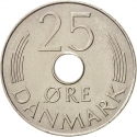 25 Øre 1973-1988, KM# 861, Denmark, Margrethe II