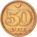 50 Øre 1989-2023, KM# 866, Denmark, Margrethe II