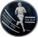 100 Francs 1994, KM# 30, Djibouti, Atlanta 1996 Summer Olympics