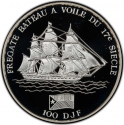 100 Francs 1994, KM# 31, Djibouti, Frigate Bateau