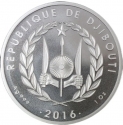 250 Francs 2016-2019, KM# 44.1, Djibouti, Djibouti Waterbuck