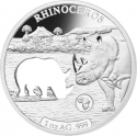 250 Francs 2018, KM# 73, Djibouti, Shapes of Africa, Rhinoceros