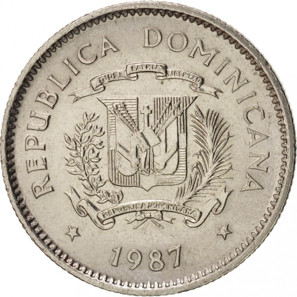 10 Centavos 1983-1987, KM# 60, Dominican Republic